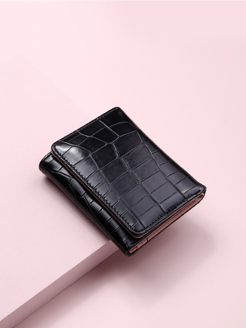 Croc Embossed Small Wallet