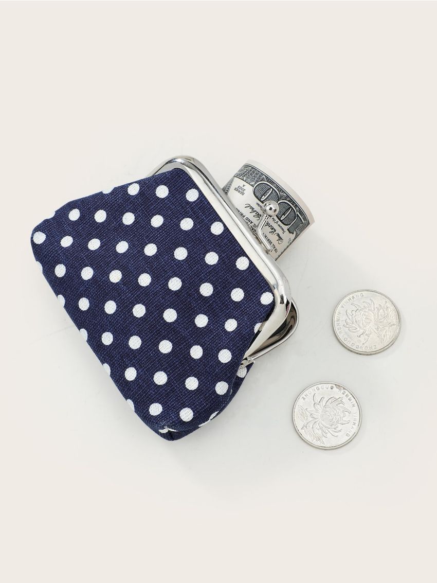 Polka Dot Kiss Lock Coin Purse