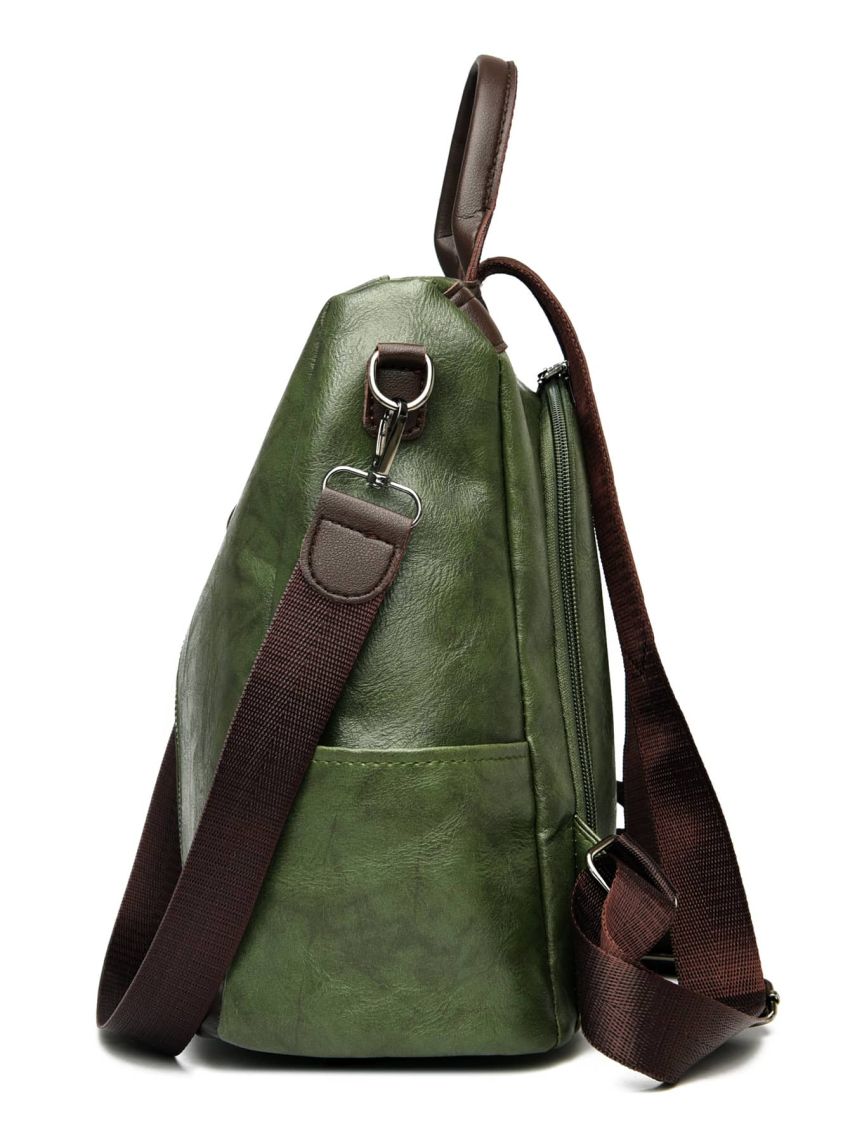 Two Tone Zip Front Backpack