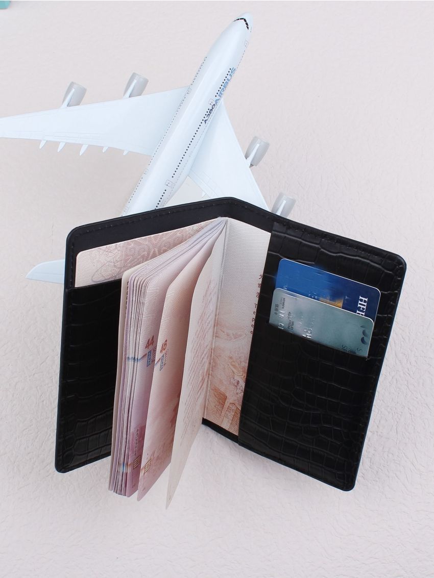 Croc Embossed Passport Case