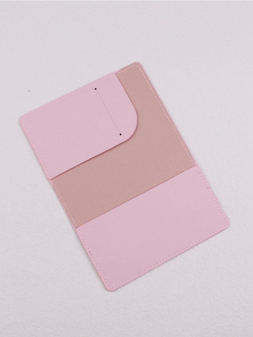 Metallic Letter Graphic Passport Case