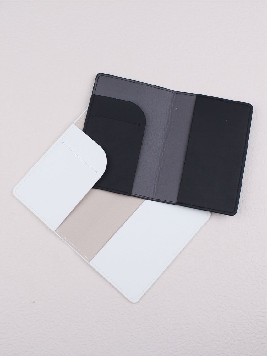 Metallic Letter Graphic Couple Passport Case