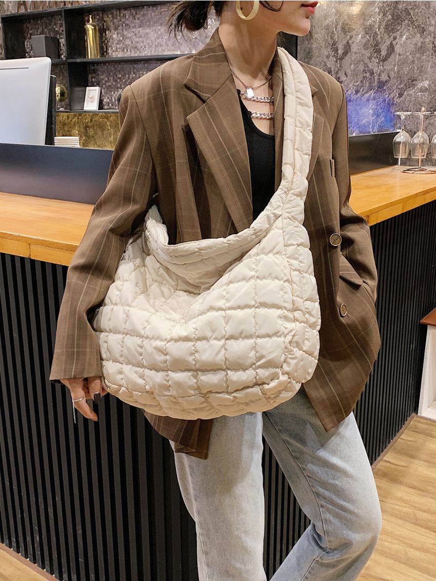Stylish Quilted Crossbody Hobo Bag Perfect For Work