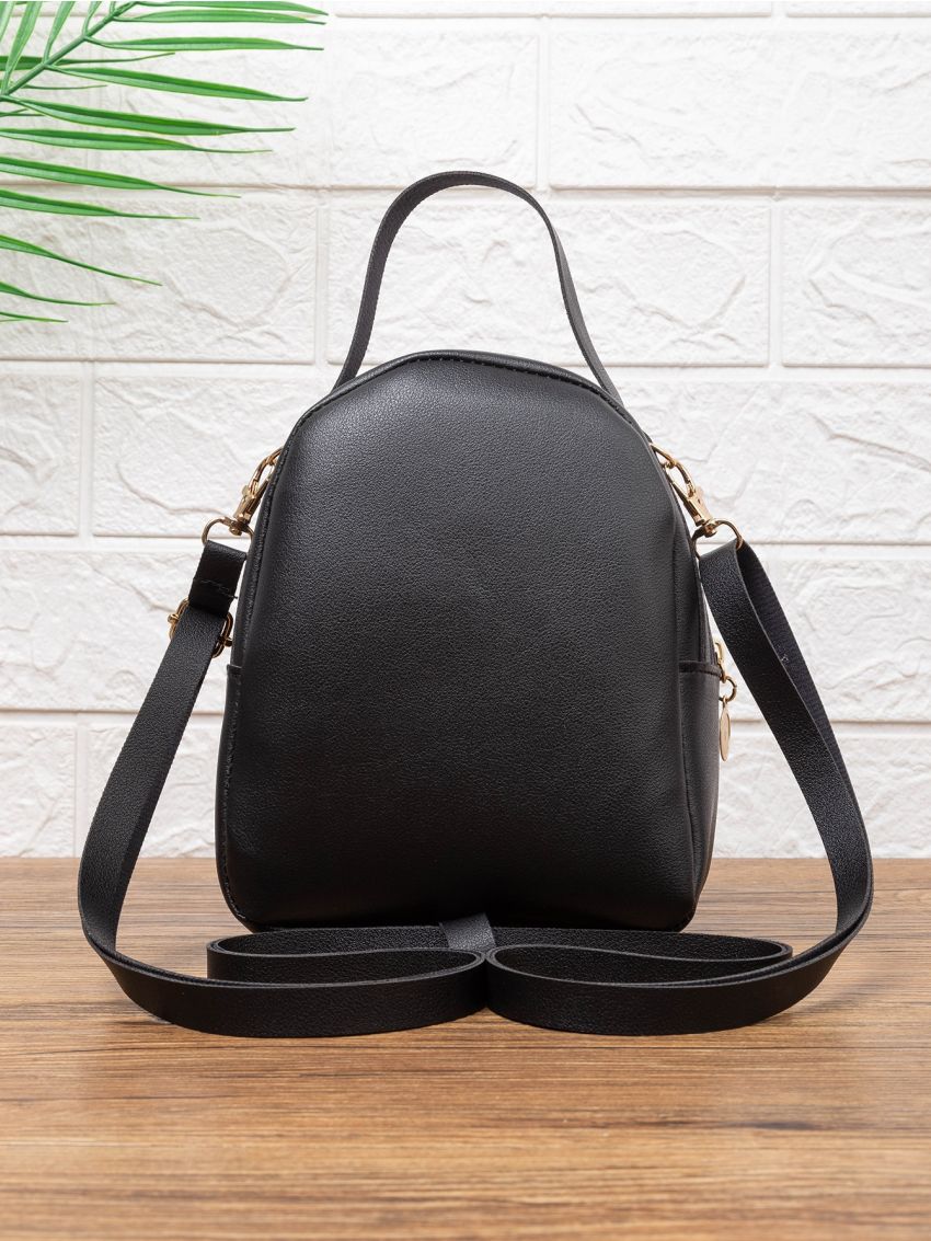 Mini Quilted Curved Top Backpack