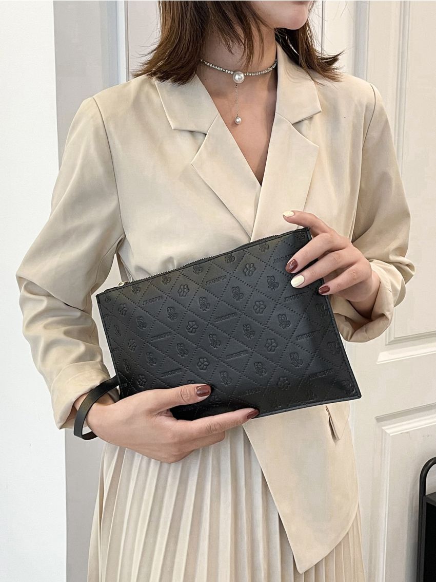 Geo Graphic Clutch Bag