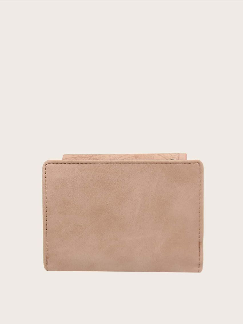 Metallic Leaf Decor Small Wallet