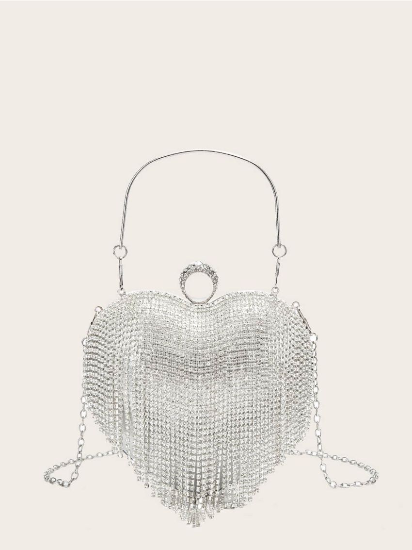 Mini Rhinestone Decor Chain Novelty Bag