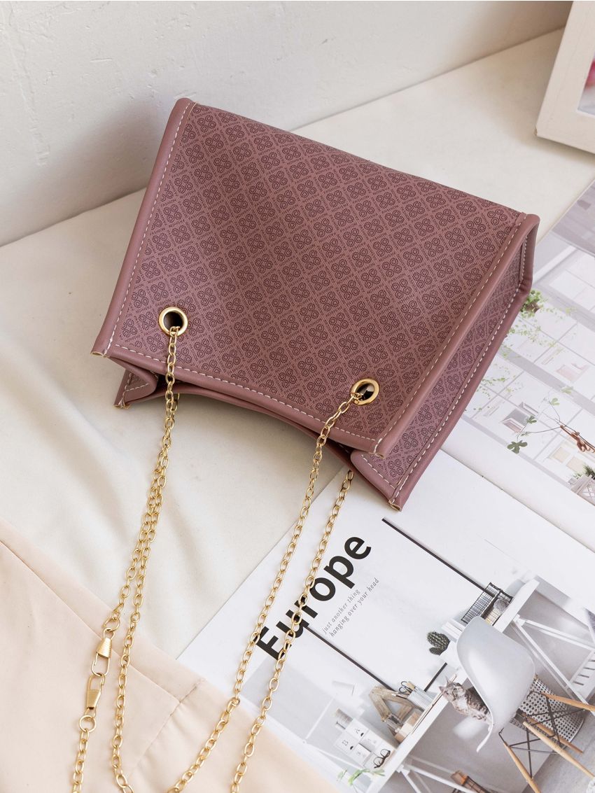Mini Turn Lock Trim Shoulder Chain Bag