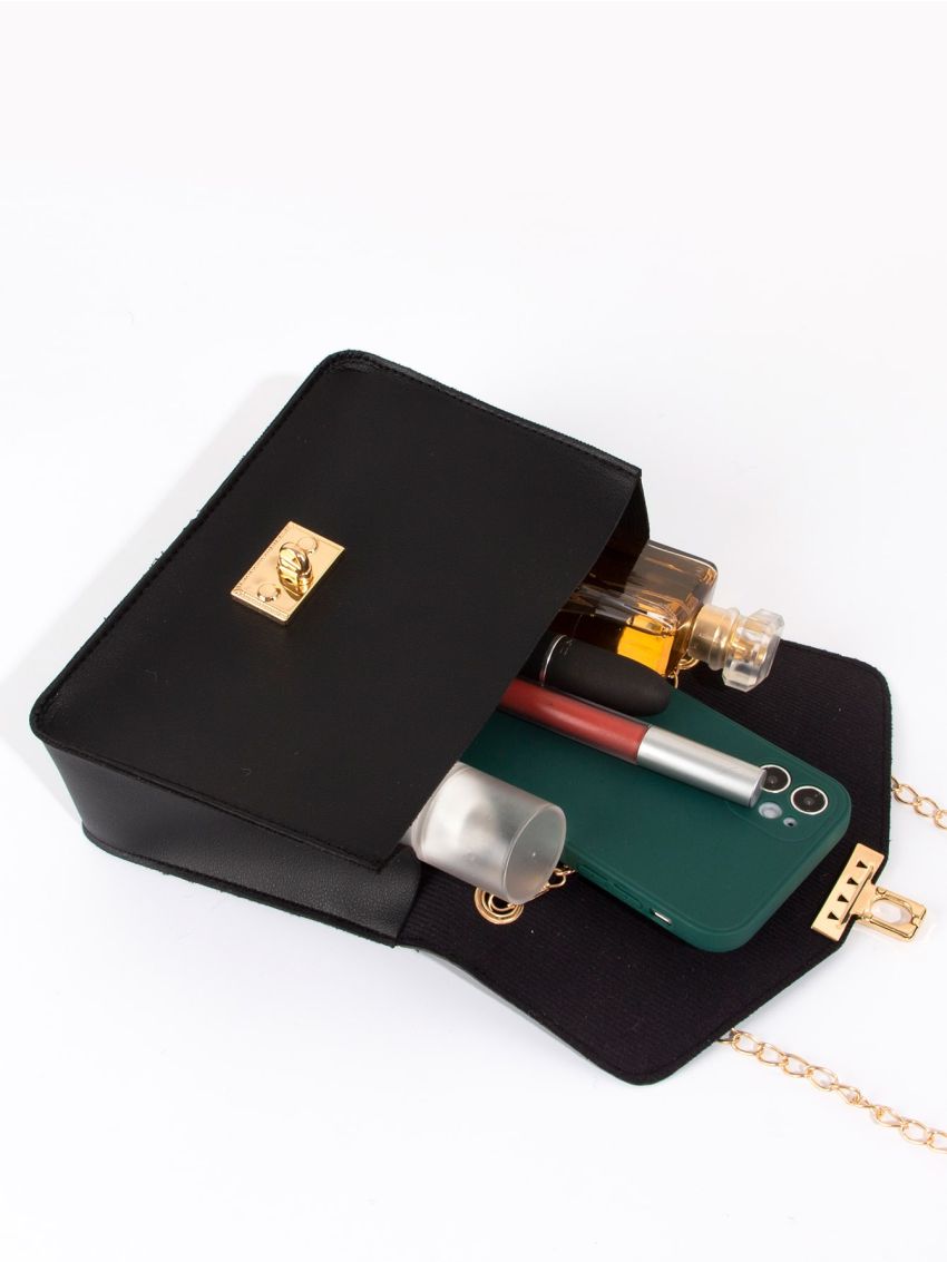 Mini Minimalist Fluffy Top Handle Square Bag