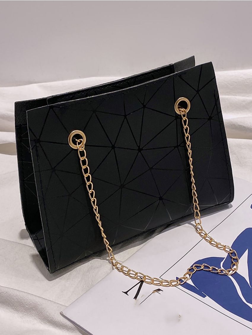 Mini Geometric Pattern Square Bag
