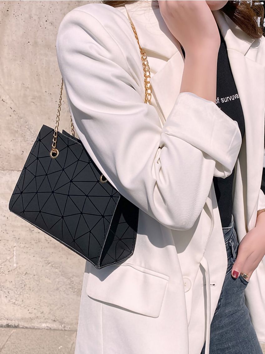 Mini Geometric Pattern Square Bag