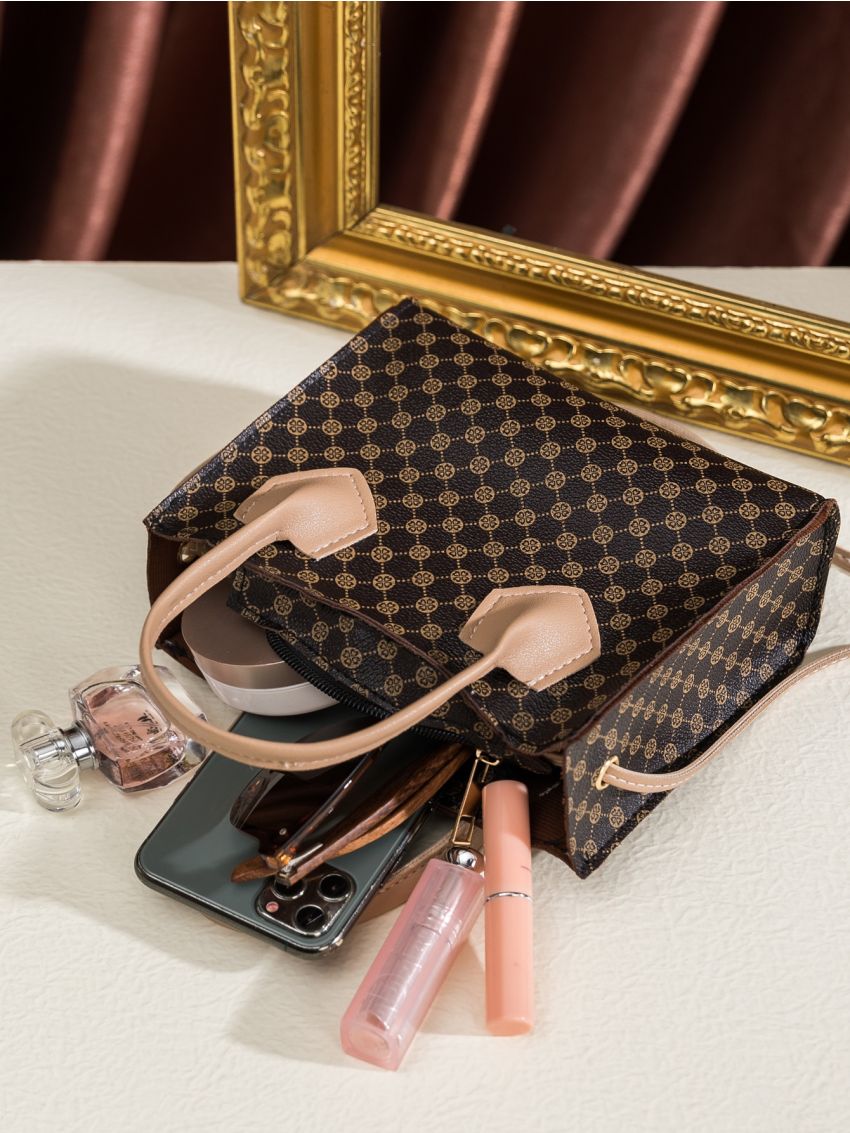 Geometric Graphic Square Bag