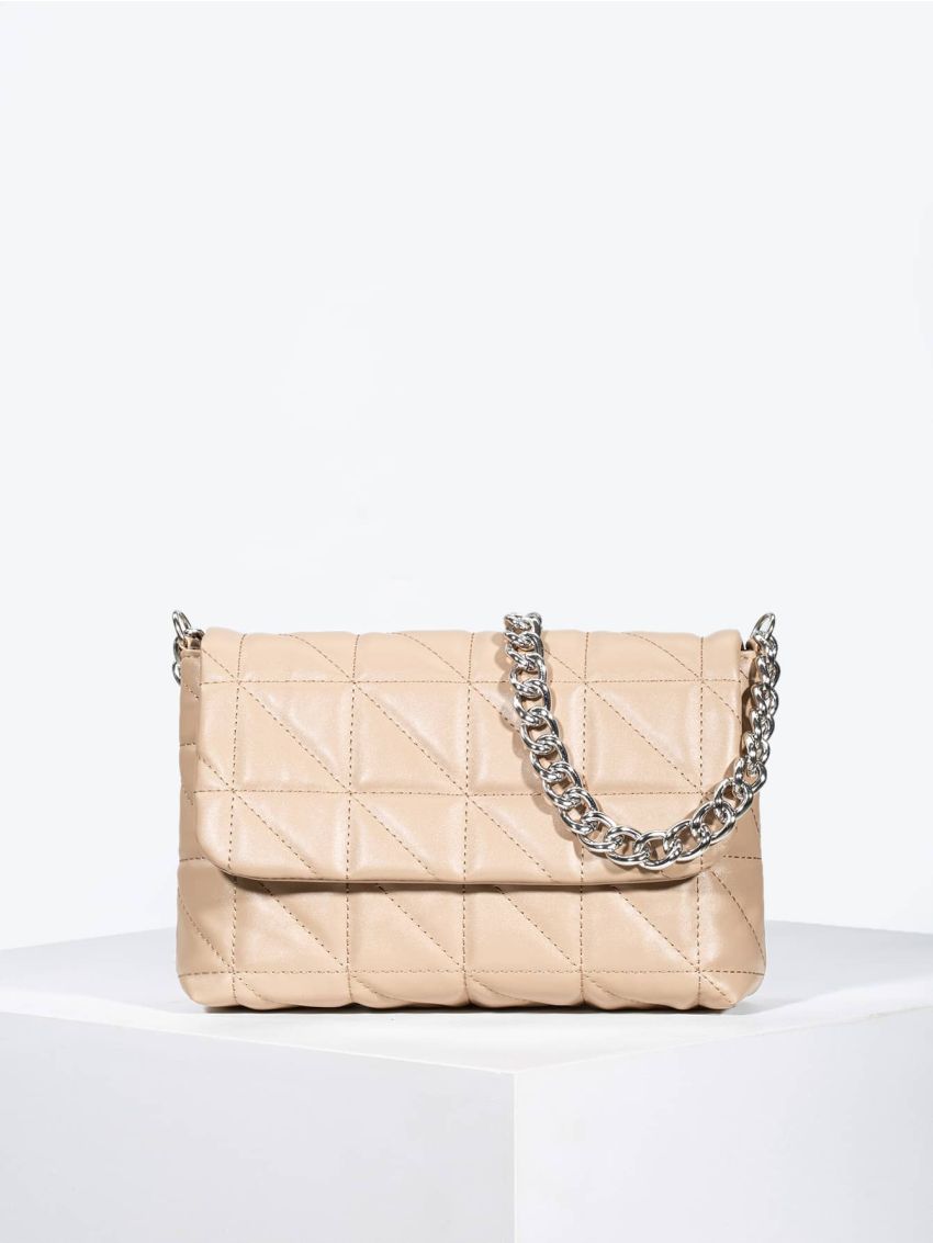 Quilted Pattern Chain Shoulder Bag