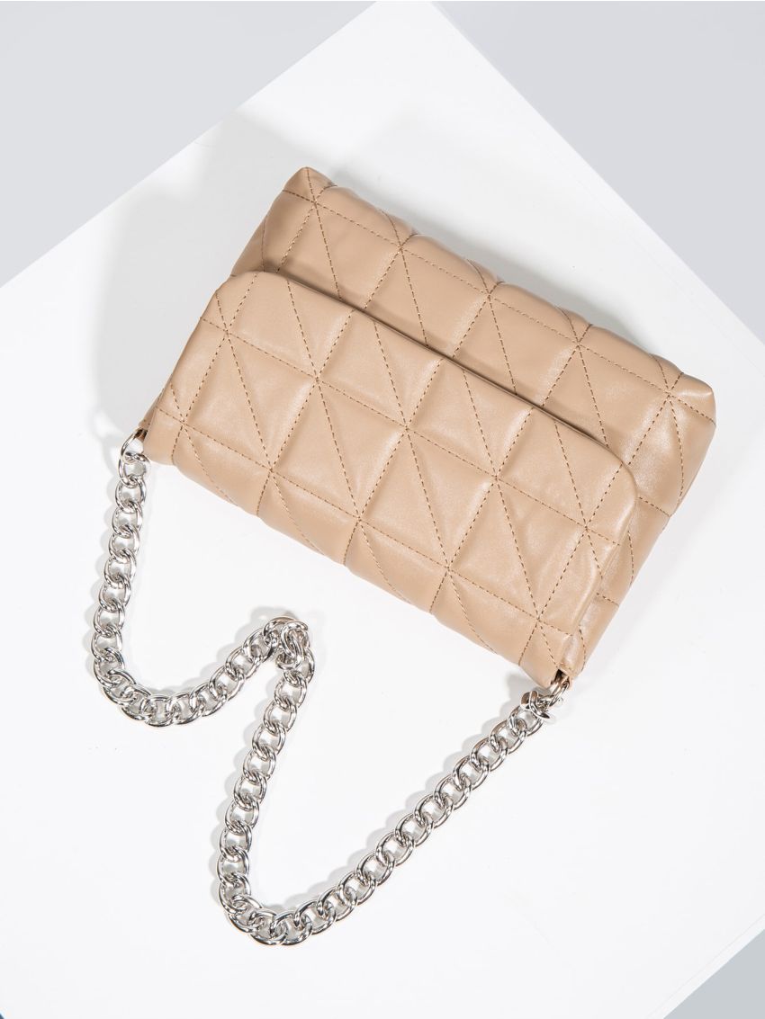 Quilted Pattern Chain Shoulder Bag