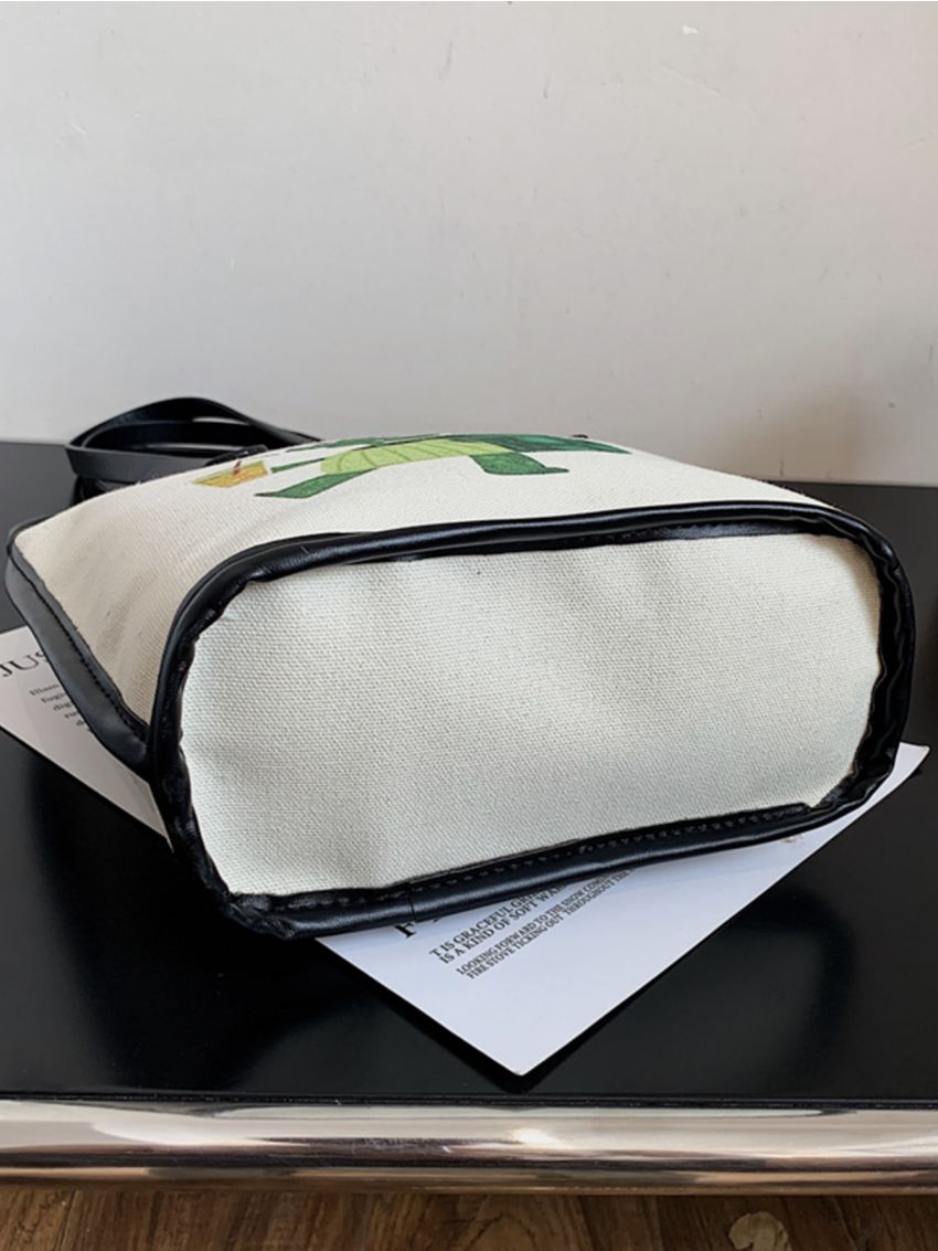 Cartoon Graphic Shoulder Tote Bag