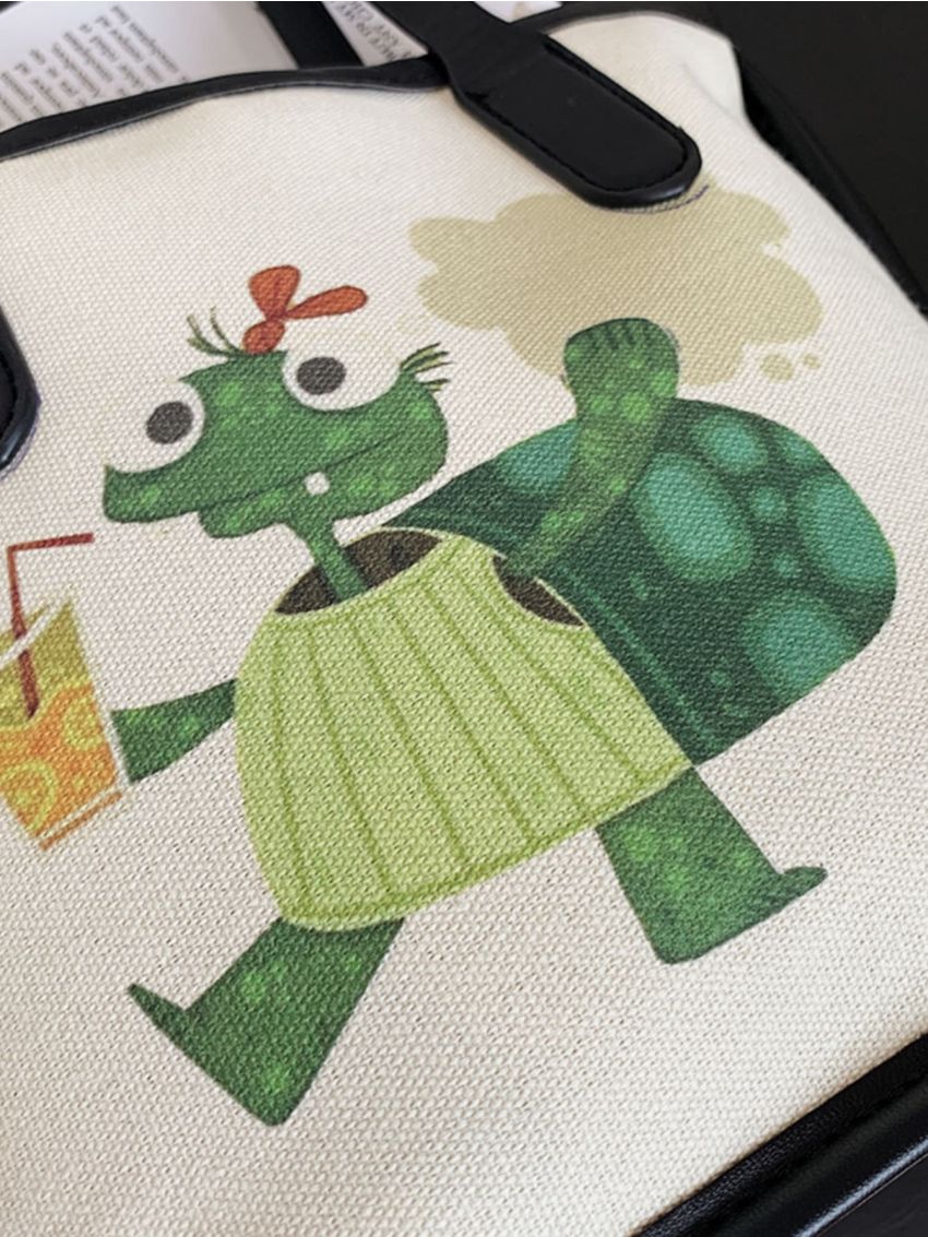 Cartoon Graphic Shoulder Tote Bag