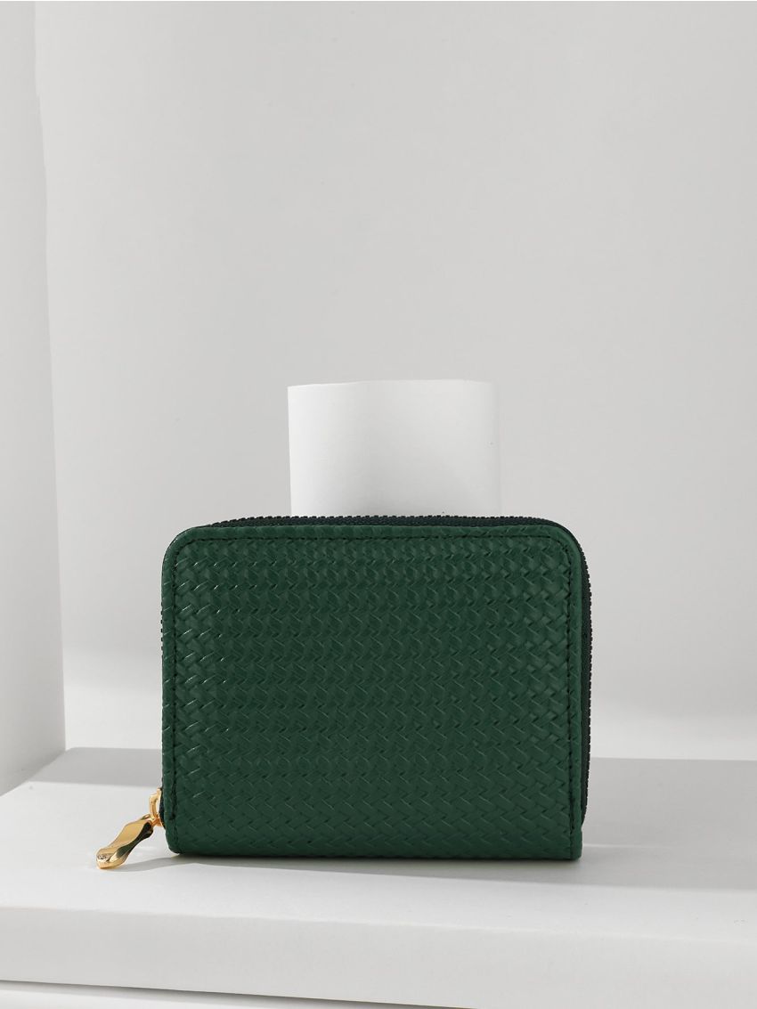 Textured Zip Small Wallet