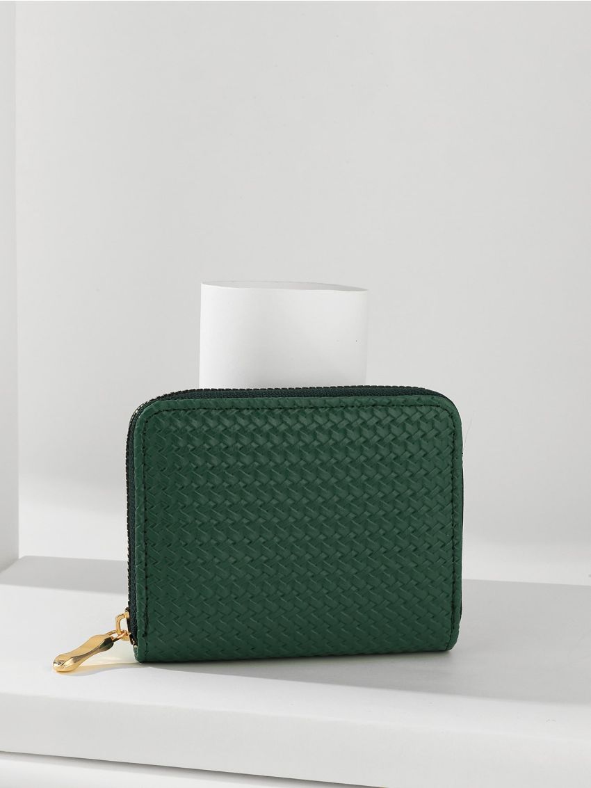 Textured Zip Small Wallet