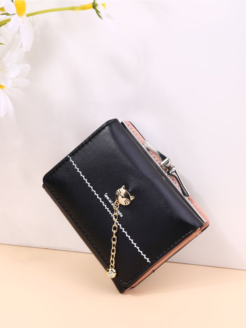 Metal Decor Chain Purse