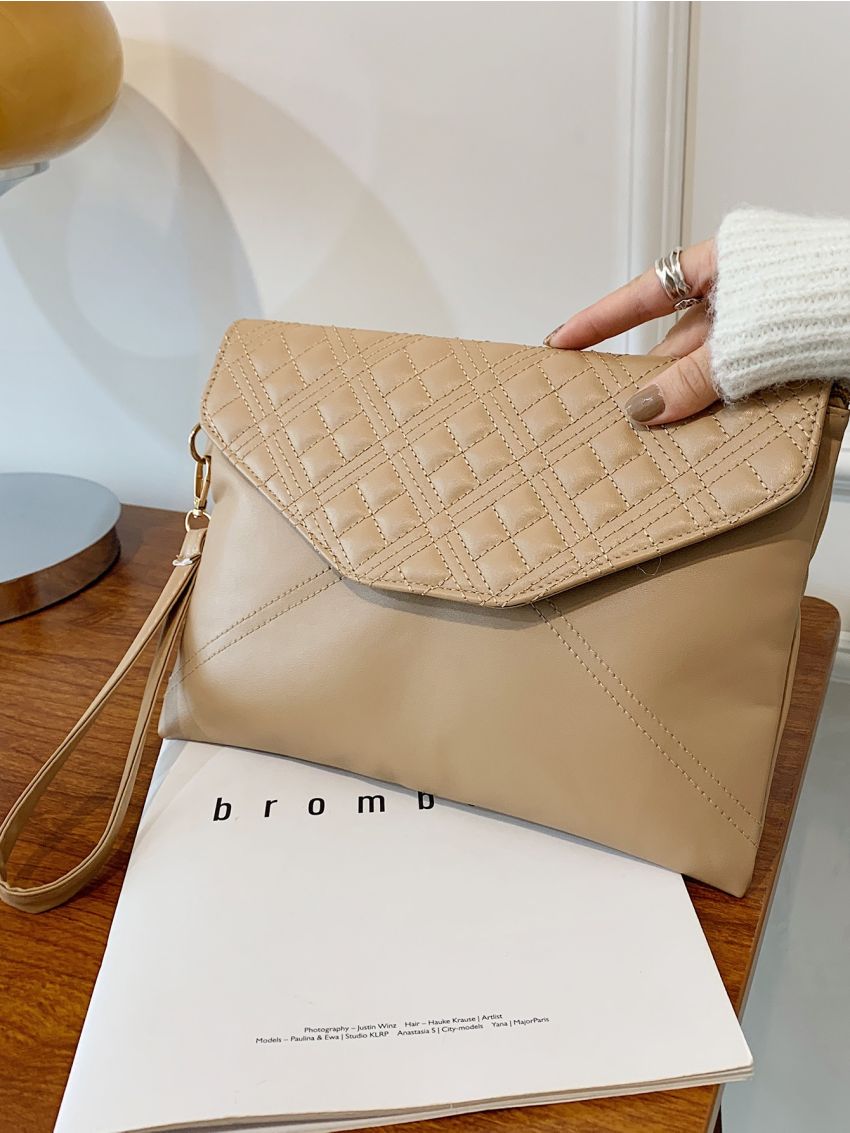 Quilted Pattern Clutch Bag