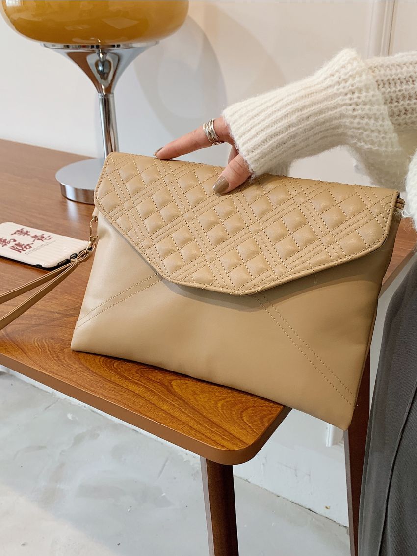 Quilted Pattern Clutch Bag
