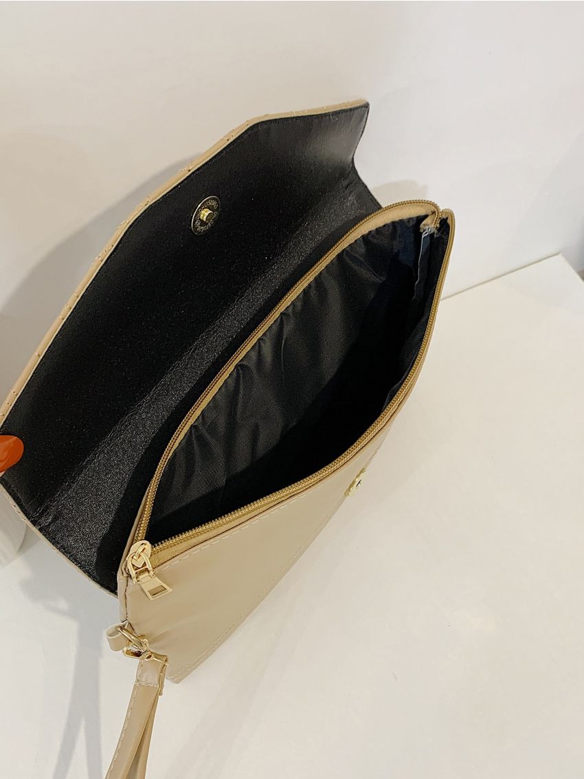 Quilted Pattern Clutch Bag