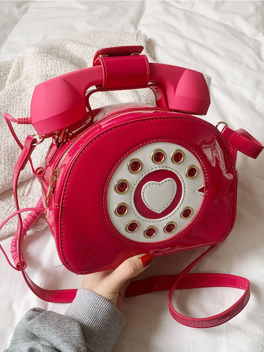 Telephone Design Satchel Bag
