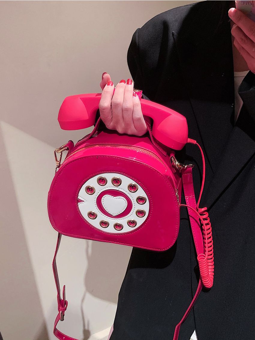 Telephone Design Satchel Bag