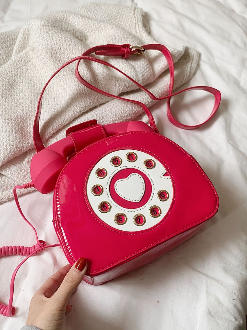 Telephone Design Satchel Bag
