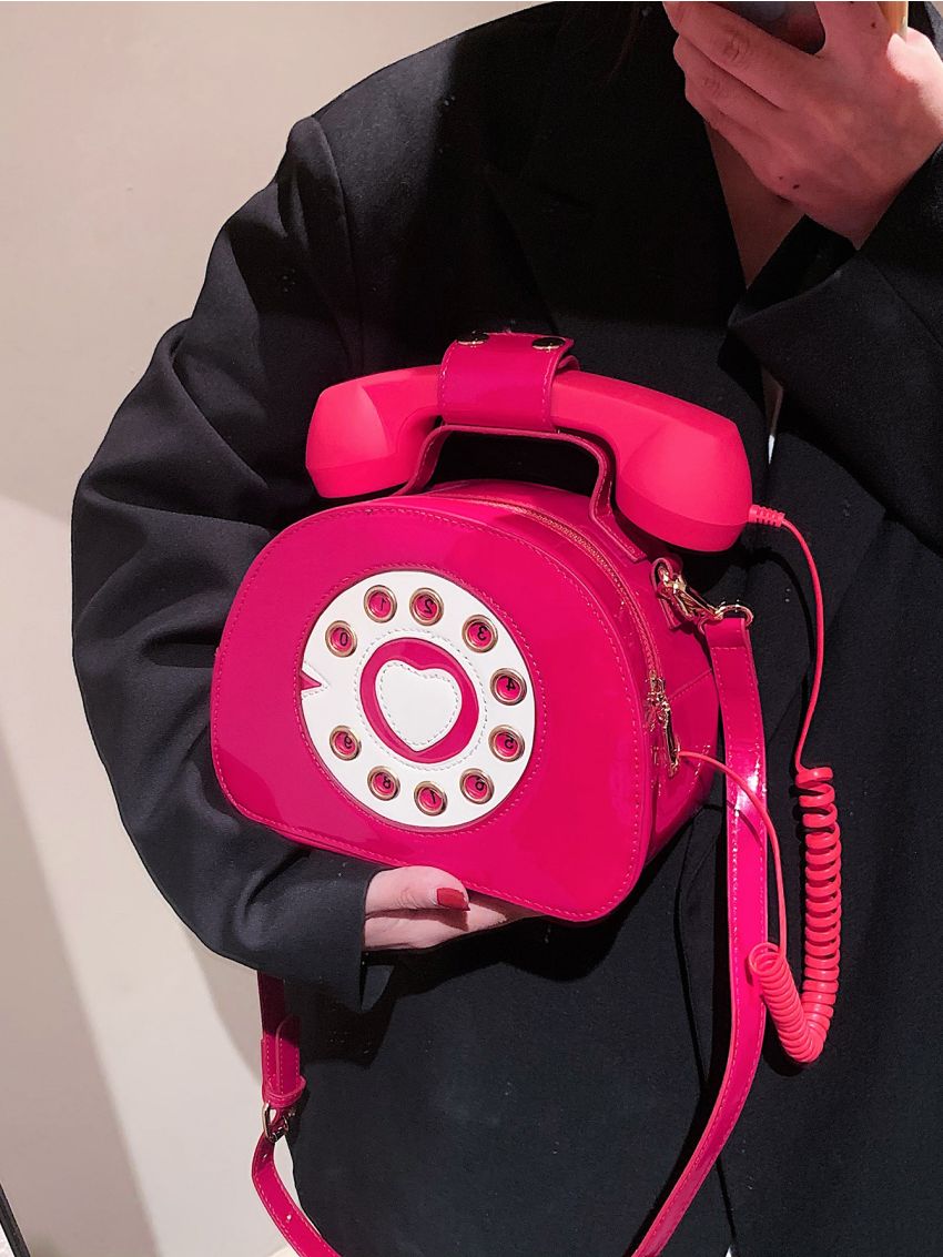 Telephone Design Satchel Bag