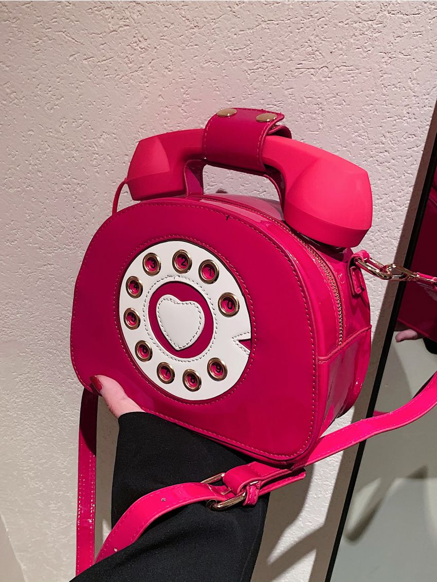 Telephone Design Satchel Bag