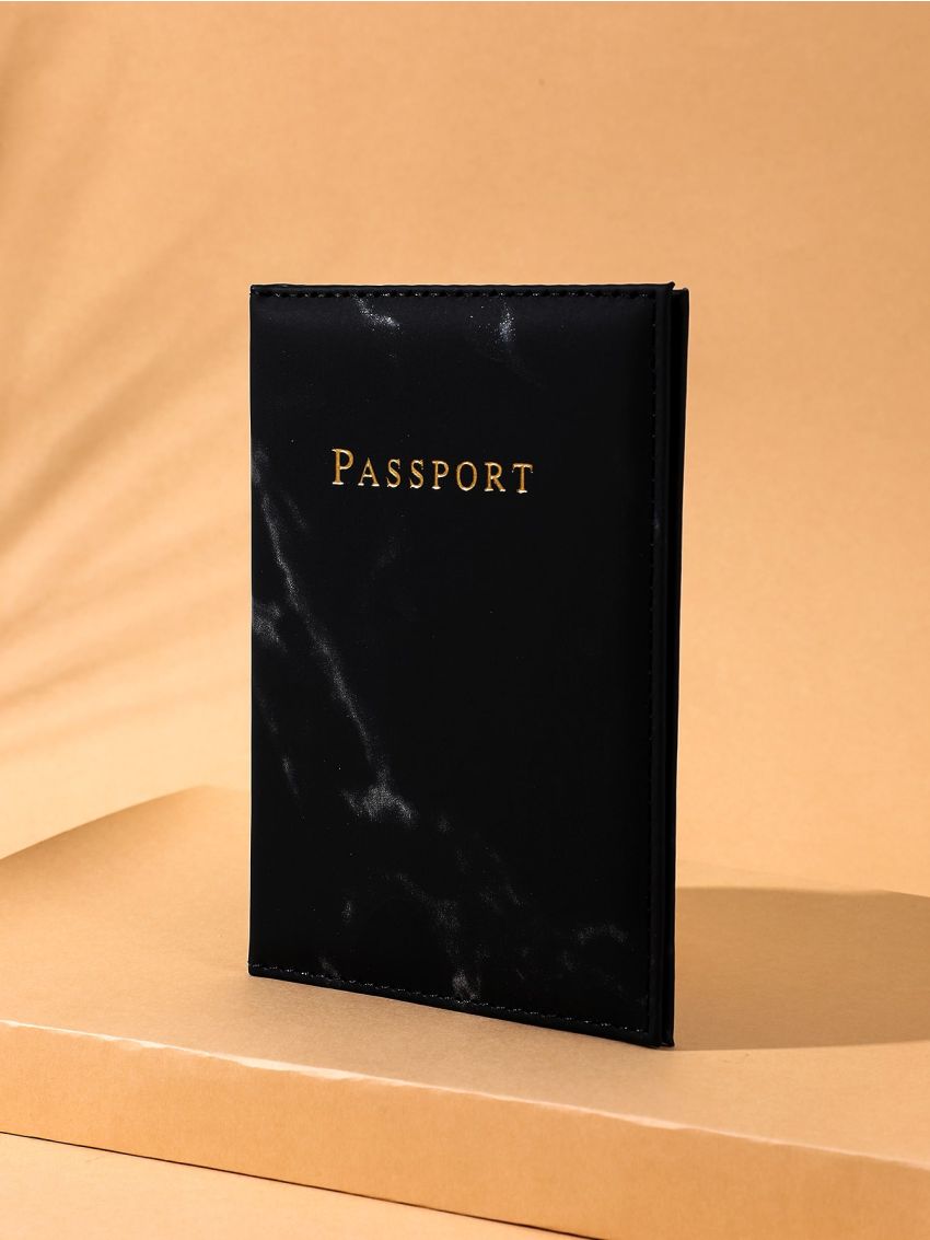 Marble Print Passport Case
