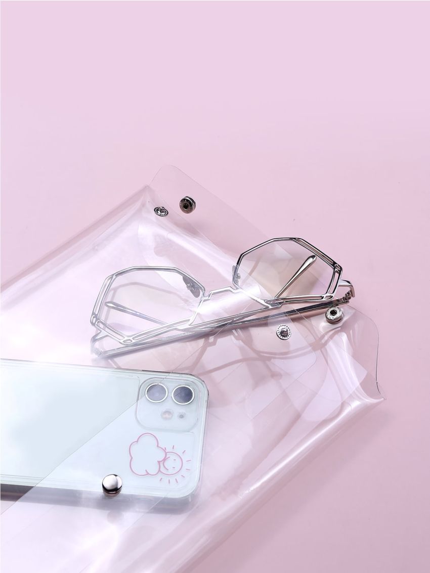 Clear Flap Clutch Bag