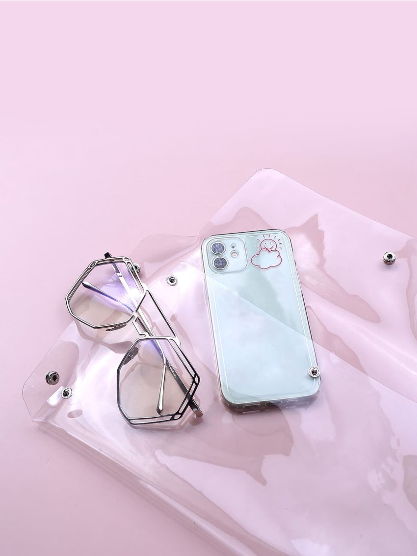 Clear Flap Clutch Bag