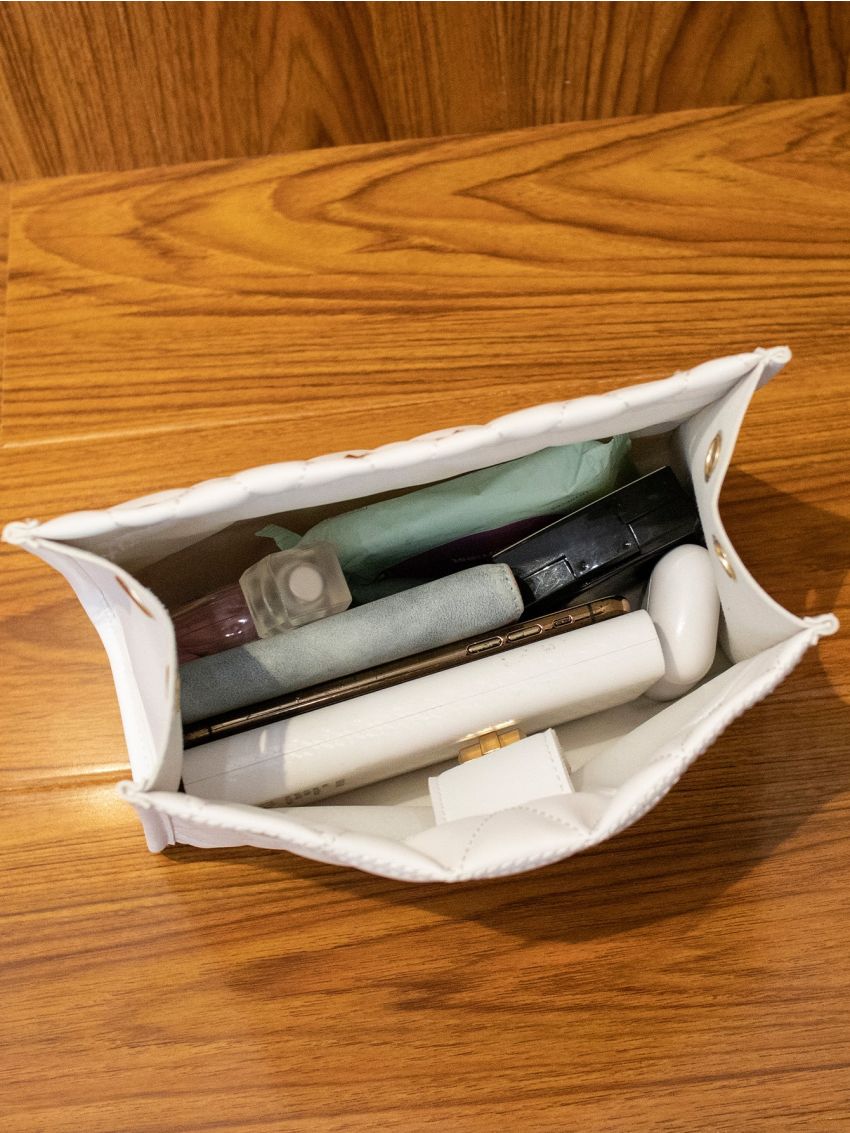 Quilted Embossed Shoulder Chain Bag