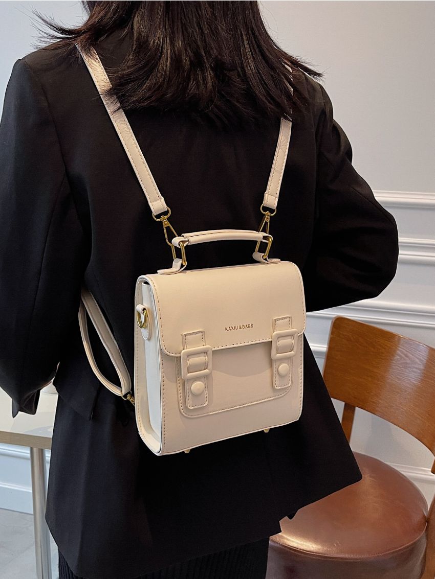 Mini Letter Graphic Flap Backpack