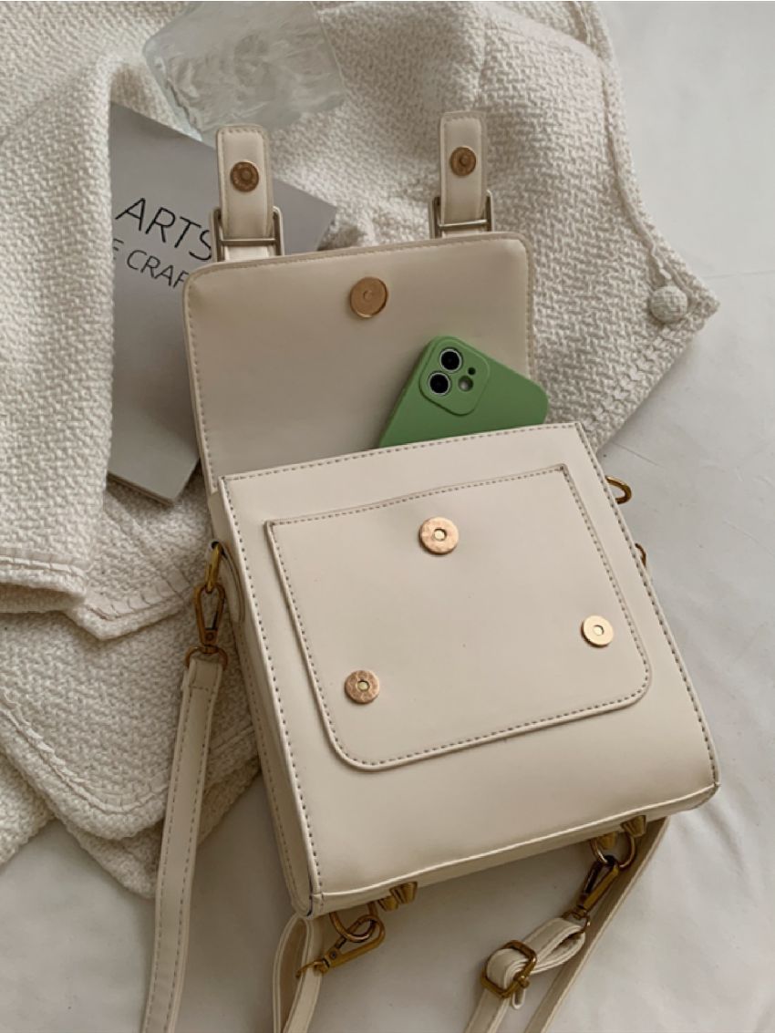 Mini Letter Graphic Flap Backpack