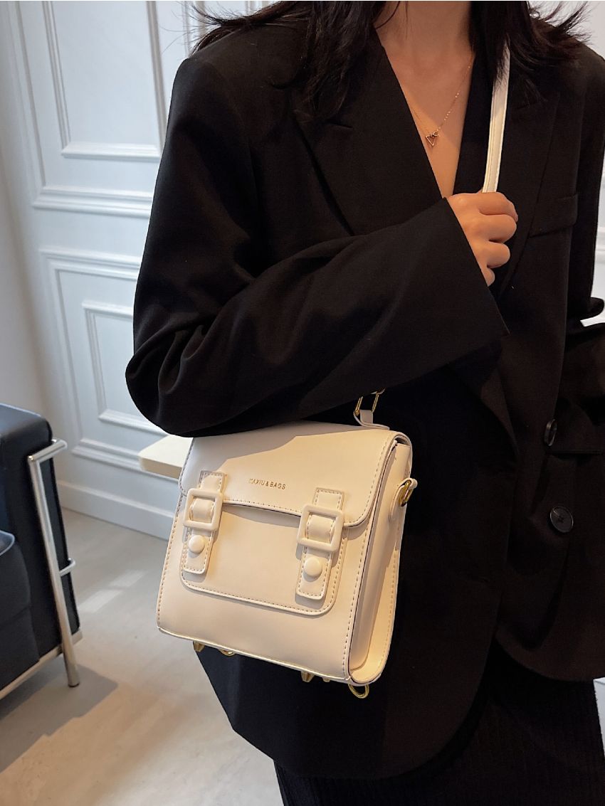 Mini Letter Graphic Flap Backpack