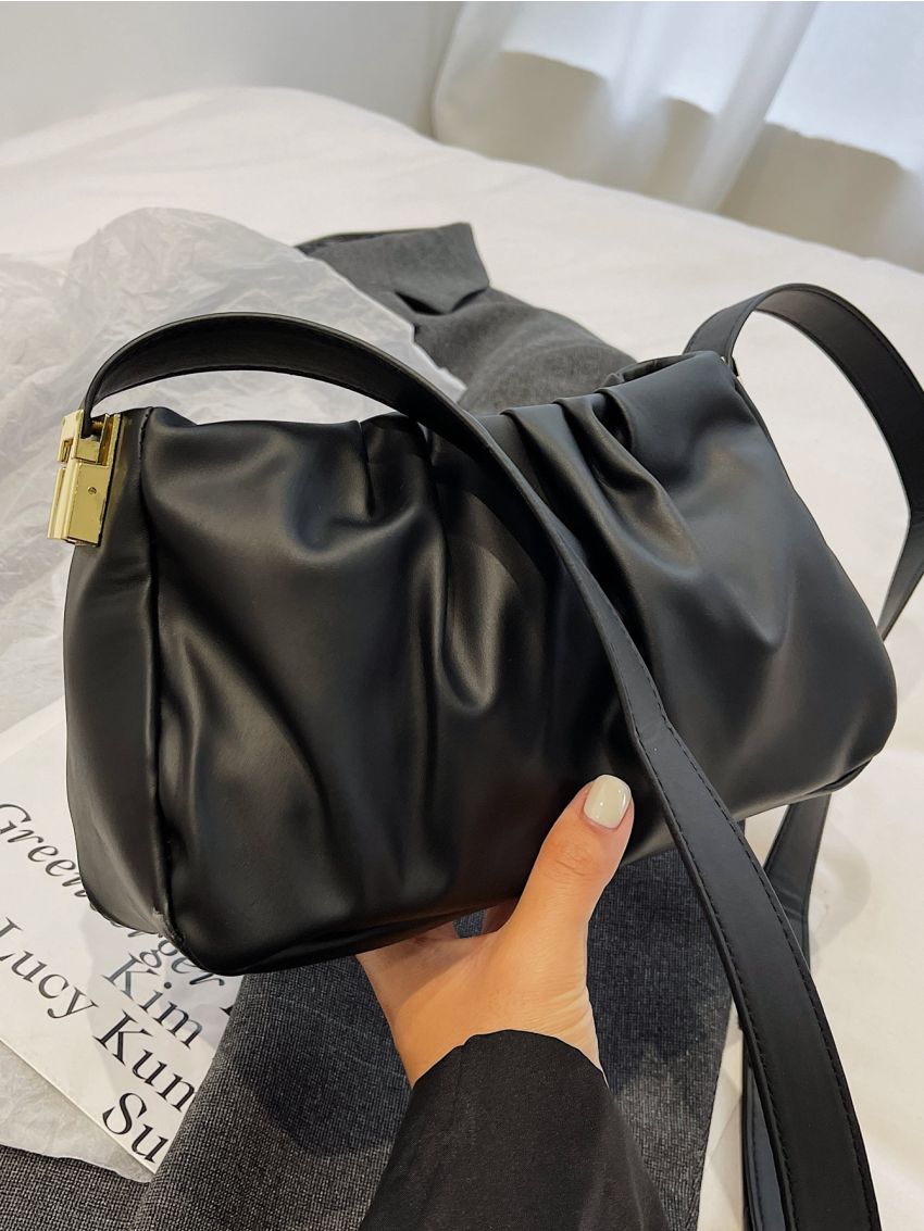 Ruched Design Crossbody Bag