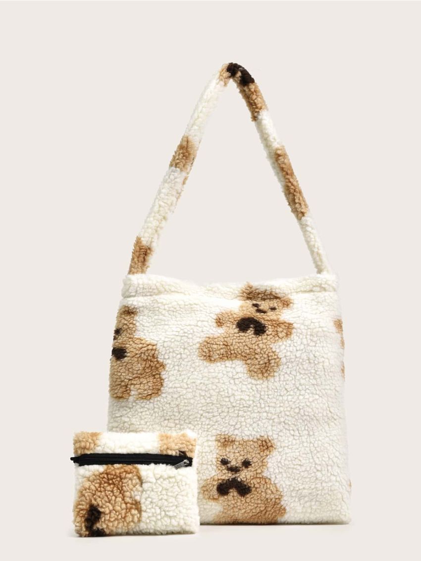 Cartoon Graphic Bucket Bag With Inner Pouch