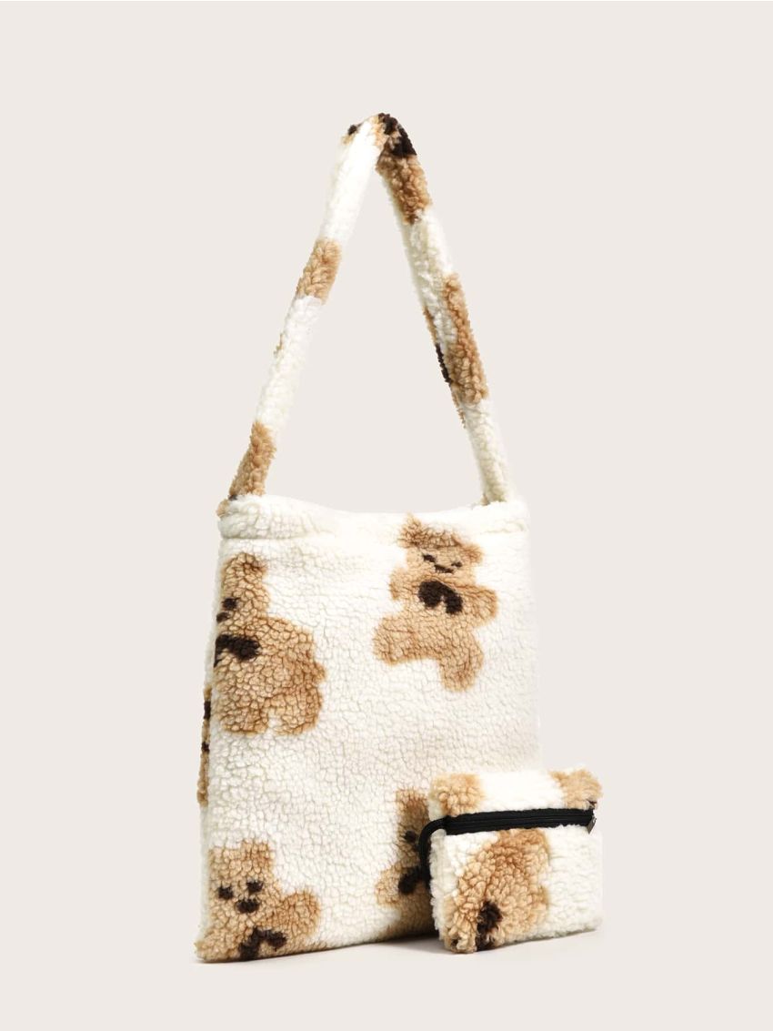 Cartoon Graphic Bucket Bag With Inner Pouch