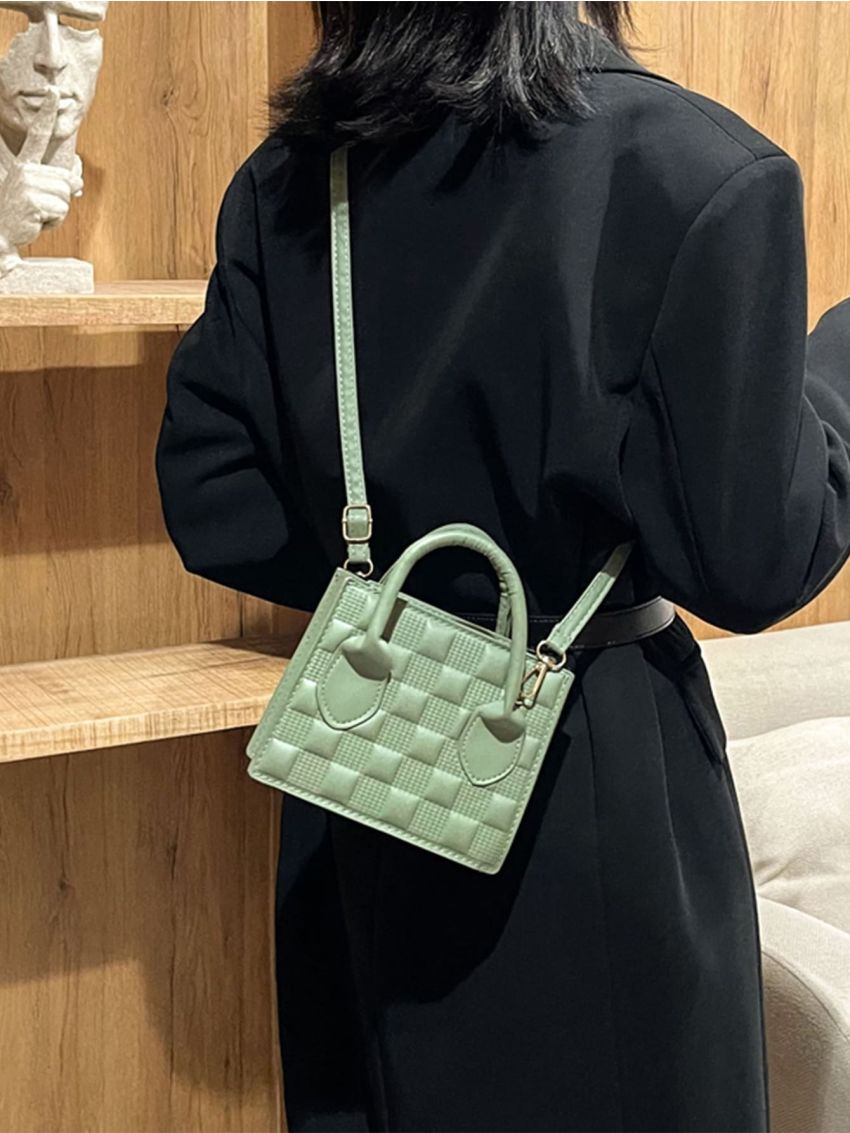 Mini Stitch Detail Square Bag