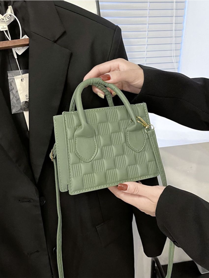 Mini Stitch Detail Square Bag