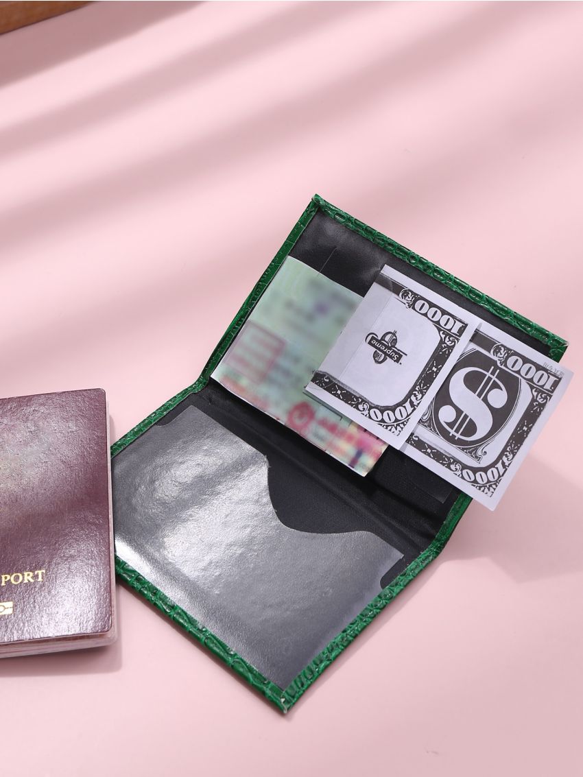 Croc Embossed Passport Case