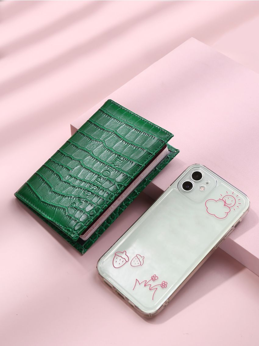 Croc Embossed Passport Case