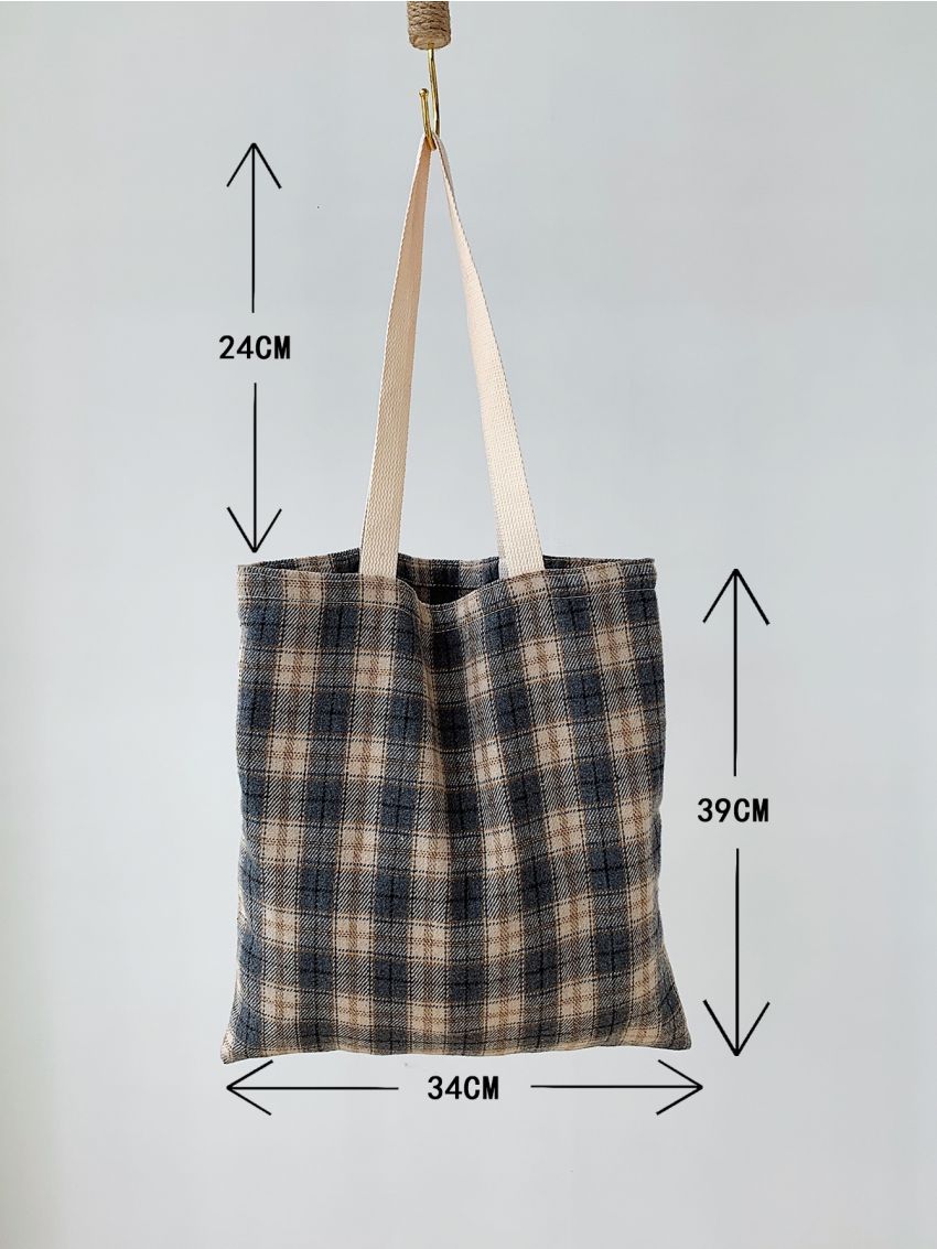 Plaid Tartan Pattern Shopper Bag