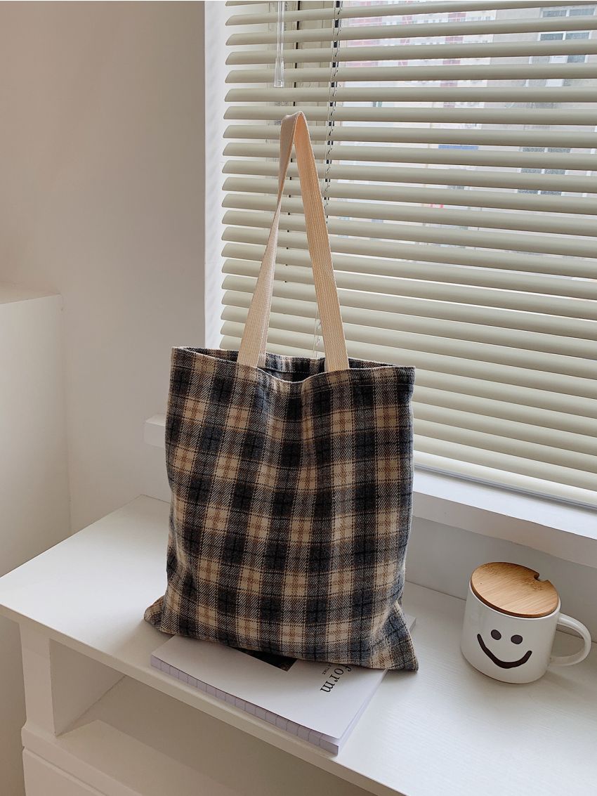 Plaid Tartan Pattern Shopper Bag