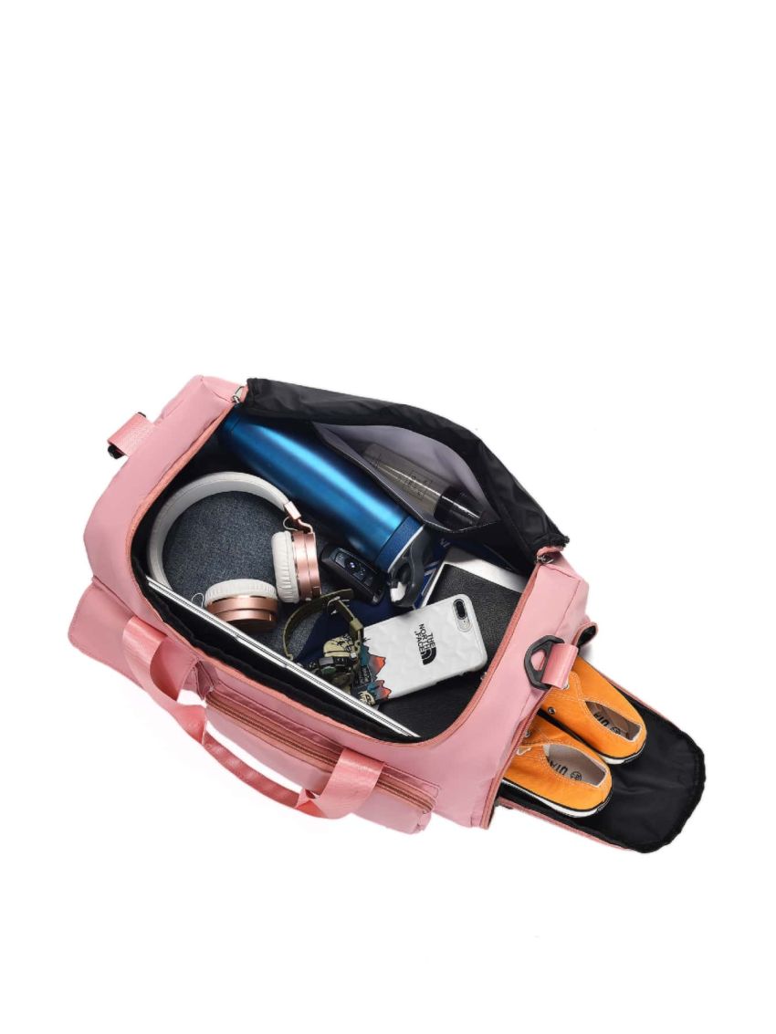 Letter Patch Multi-Compartment Duffle Bag