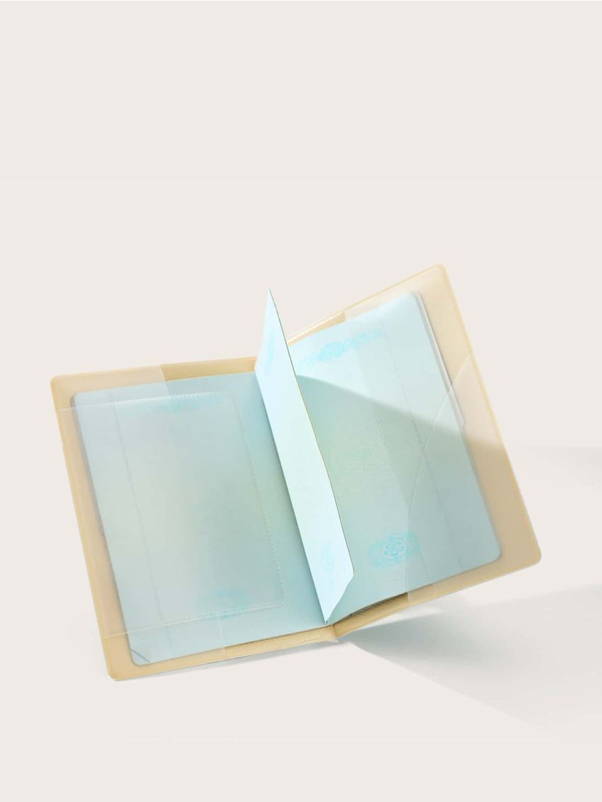 Letter & Cartoon Graphic Passport Case