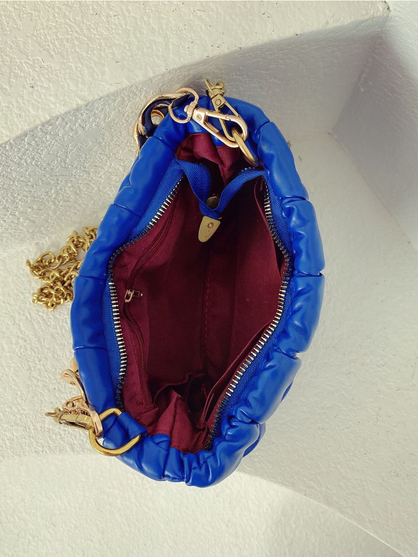 Minimalist Chain Ruched Bag